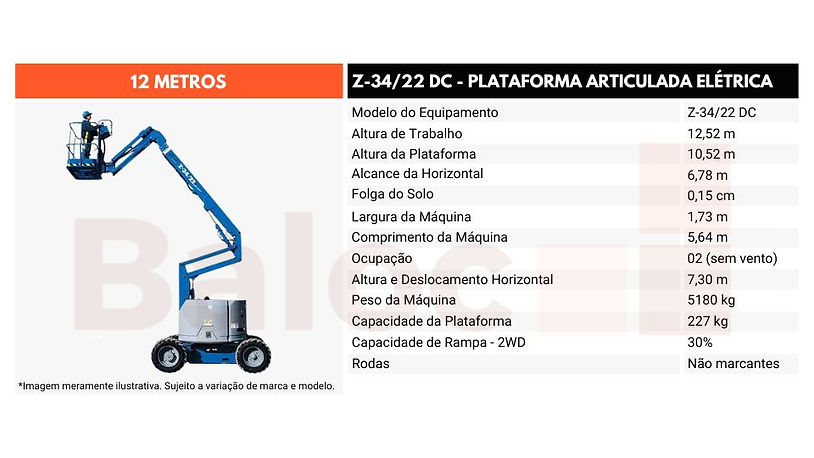 z 34 plataforma articulada genie 12 m