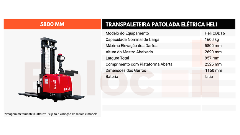 empilhadeira patolada Heli CDD16